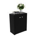 Ver imagem 2 de Balcão para Escritório com 2 Portas e 1 Prateleira Me4103 Preto - Tecno