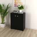 Ver imagem 3 de Balcão para Escritório com 2 Portas e 1 Prateleira Me4103 Preto - Tecno