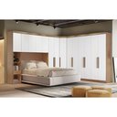 Ver imagem 1 de Quarto Casal Modulado Rizon 5 Peças (1 Armário Ponte + 1 Closet + 2 Guarda Roupas + 1 Complemento