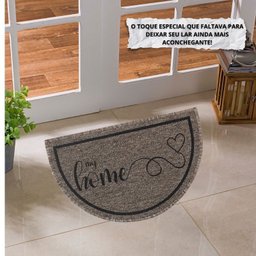 Capacho Tapete Porta Entrada Meia Lua 38x60 My Home Bege - 2