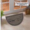 Capacho Tapete Porta Entrada Meia Lua 38x60 My Home Bege - 2