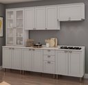 Ver imagem 1 de Cozinha Completa 5PÇS 12PTS 4 Gav Iluminata Branco/Fendi