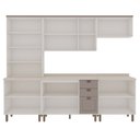 Ver imagem 3 de Cozinha Completa 5PÇS 12PTS 4 Gav Iluminata Branco/Fendi