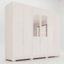 Ver imagem 3 de Guarda-Roupa Casal Malta 6 Portas 2 Gavetas com Pés e Espelhos Yescasa