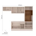 Ver imagem 4 de Cozinha Completa Koya 8 Portas 4 Gavetas Creme - Politorno
