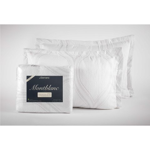 Kit Colcha Montblanc Orvalho 01 Branco Solteiro 180x230cm