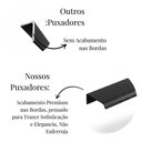 Ver imagem 4 de Kit 5 Puxador Porta Gavat Móveis Cozinha Drop Alúminio 200mm - Preto