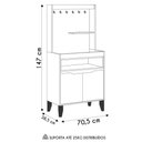Ver imagem 3 de Armário Cozinha Cantinho do Café Flow 2 Portas 71cm Ej Móveis