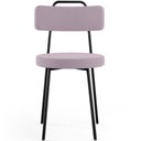 Ver imagem 6 de Kit 04 Cadeiras Decorativas Estofada Para Sala De Jantar Barcelona L02 Suede Rosê - Lyam Decor