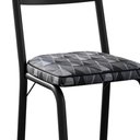 Ver imagem 3 de Cadeira Tubular Europa Preto Assento Mosaico Silver Artef