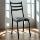 Ver imagem 2 de Cadeira Tubular Europa Preto Assento Mosaico Silver Artef