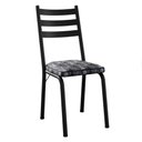 Ver imagem 1 de Cadeira Tubular Europa Preto Assento Mosaico Silver Artef