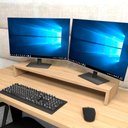 Ver imagem 1 de Suporte para Telas Mdf Mesa de Escritório 80cm X 20cm F5