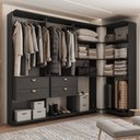 Ver imagem 1 de Closet Modulado Canto 4 Gavetas Alasca Preto Touch Carraro