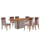 Ver imagem 2 de Mesa de Jantar Isadora 180cm Tampo Mdf Laminado com 6 Cadeiras Andes