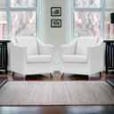 Ver imagem 2 de Kit 6 Poltronas Decorativa para Sala Recepção Manicure Cadeira Mila Material Sintético Pés Cromado