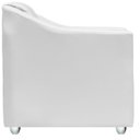 Ver imagem 5 de Kit 6 Poltronas Decorativa para Sala Recepção Manicure Cadeira Mila Material Sintético Pés Cromado