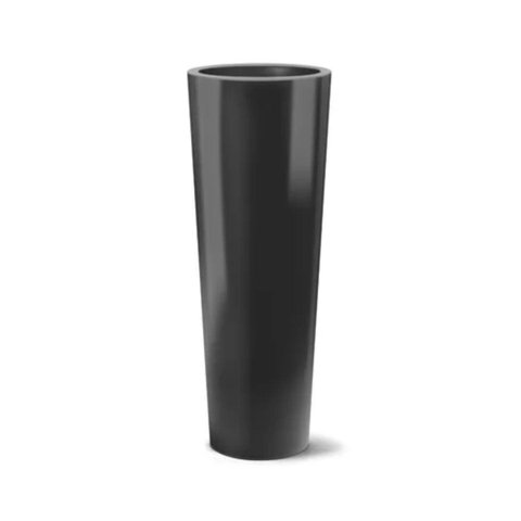Vaso Rotomoldado em Polietileno Classic Cone Preto 85 Cm