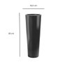 Vaso Rotomoldado em Polietileno Classic Cone Preto 85 Cm - 4