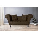Ver imagem 1 de Namoradeira Recamier Sofá Decorativo 02 Lugares Dubai Corano Marrom - Lm Decor