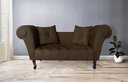 Ver imagem 1 de Namoradeira Recamier Sofá Decorativo 02 Lugares Dubai Corano Marrom - Lm Decor