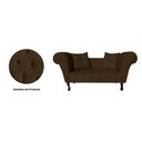 Ver imagem 4 de Namoradeira Recamier Sofá Decorativo 02 Lugares Dubai Corano Marrom - Lm Decor