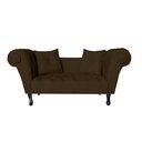 Ver imagem 2 de Namoradeira Recamier Sofá Decorativo 02 Lugares Dubai Corano Marrom - Lm Decor