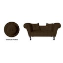 Ver imagem 3 de Namoradeira Recamier Sofá Decorativo 02 Lugares Dubai Corano Marrom - Lm Decor