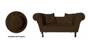 Ver imagem 3 de Namoradeira Recamier Sofá Decorativo 02 Lugares Dubai Corano Marrom - Lm Decor