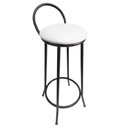 Ver imagem 3 de Banqueta Alta 75cm Drink Estofada de Metal Banco Alto:branco