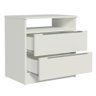 Mesa de Cabeceira Madesa 3227 com 2 Gavetas - Branco - 5