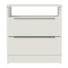 Mesa de Cabeceira Madesa 3227 com 2 Gavetas - Branco - 7