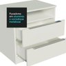 Mesa de Cabeceira Madesa 3227 com 2 Gavetas - Branco - 4