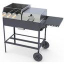 Ver imagem 1 de Churrasqueira Americana Rotativa Progás Prca-340 Aço Inox com Rodas Mesa e Grelha Bivolt P41714