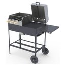Ver imagem 2 de Churrasqueira Americana Rotativa Progás Prca-340 Aço Inox com Rodas Mesa e Grelha Bivolt P41714