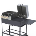 Ver imagem 3 de Churrasqueira Americana Rotativa Progás Prca-340 Aço Inox com Rodas Mesa e Grelha Bivolt P41714