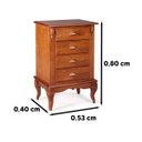 Ver imagem 2 de Mesa de Cabeceira Hanover Pés Luis Xv 80 X 53 X 40 Cm (a X L X P) - Cor Imbuia Glazer