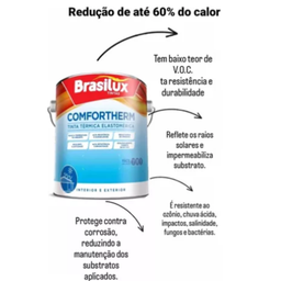 Tinta Termica Elastomerica Comfortherm Brasilux 3kg:branco - 2