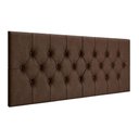 Ver imagem 2 de Cabeceira Painel Capitonê Estofada Cama Casal 1,40 - Marrom
