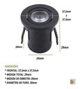 Ver imagem 5 de Spot Led P/ Movel Nicho 1w Embutir Mini Redondo C/2 Unidades - Preto