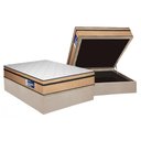 Ver imagem 1 de Cama Box Baú Casal: Colchão Espuma D33 Plumatex D45 Selectus + Base Crc Suede Clean (138x188)