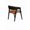 Ver imagem 2 de Cadeira Anatômica 76cm em Madeira Maciça Alice Courino Marrom Oona Design Preto