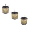 Kit 3 Lustre Pendente Moderno Luminária Rustica Bambu Frisos - 1
