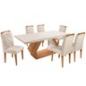 Mesa Alvorada 180 Tp MDF Vidro canto Reto 6 Cadeiras Rufato - 5
