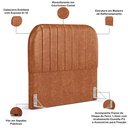 Ver imagem 4 de Cabeceira Cama Box Queen Estofada Orgânica 160cm Alice W01 Couríssimo Camel - Lyam Decor