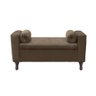 Recamier Bau Rico 160x Cama Queen Size Suede Cappuccino - Majú Decor - 1