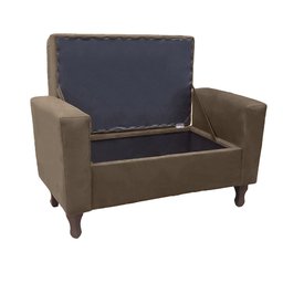Recamier Bau Rico 160x Cama Queen Size Suede Cappuccino - Majú Decor - 2