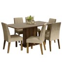 Ver imagem 2 de Conjunto Sala de Jantar Mesa Tampo de Madeira 6 Cadeiras Rustic/crema/imperial Renata Madesa