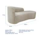 Ver imagem 2 de Kit Divã Recamier Orgânico França 180cm Lado Direito e Poltrona Amore Linho