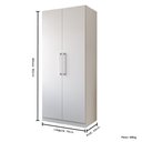 Ver imagem 4 de Kit 02 Armário Multiuso Grande 100% em Mdf Rimo Branco